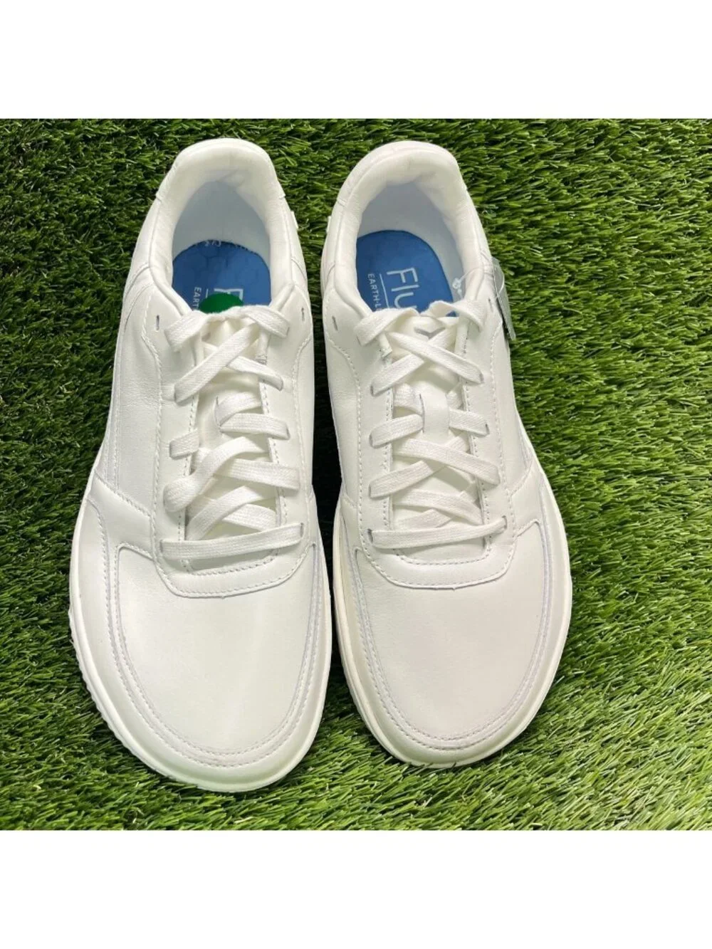 Flux Footwear Adapt Leather Trainer White Mens Size 11 Athletic Shoes Sneakers